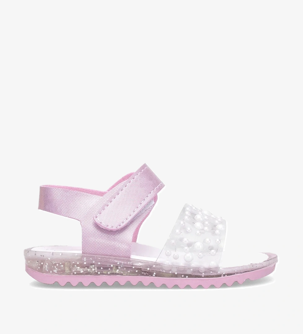 Elit ŞA-B-036-25Y Bebe Kız Çocuk Düz Sandalet Pembe - Görsel 1