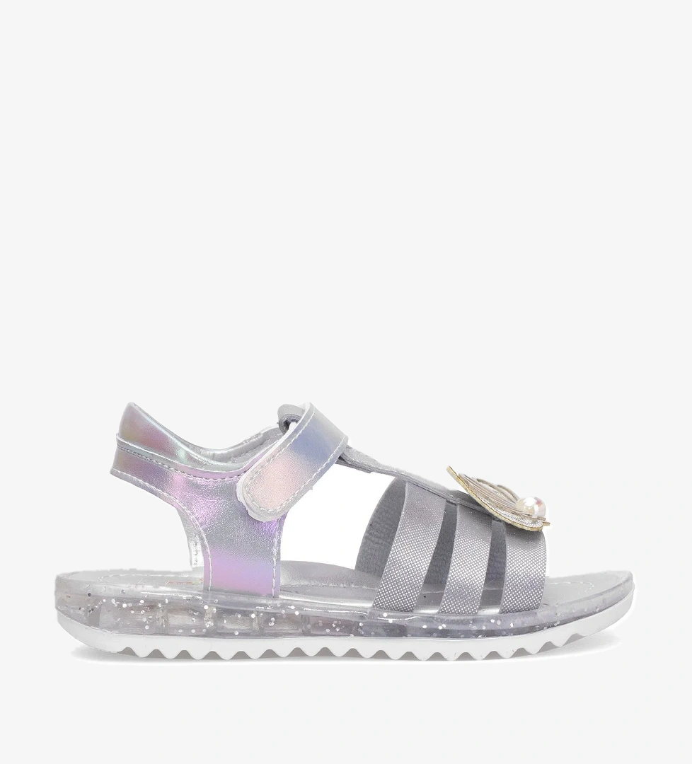 Ayakkabı Fuarı Elit Şa-p-034-25y Patik Kız Çocuk Düz Sandalet Yeşil Gümüş model görseli