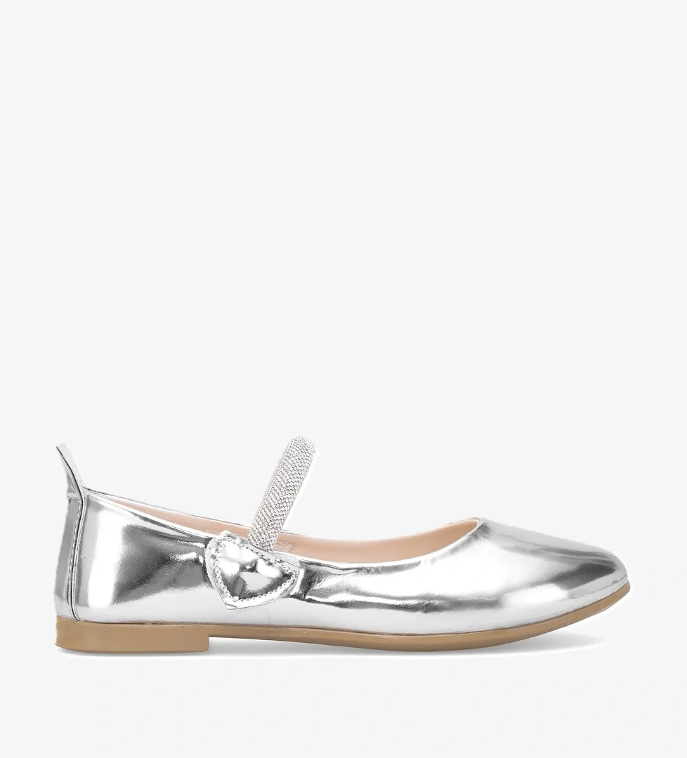 Ayakkabı Fuarı Elit Hy-p-10005-25y Patik Kız Çocuk Babet Beyaz Gümüş model görseli