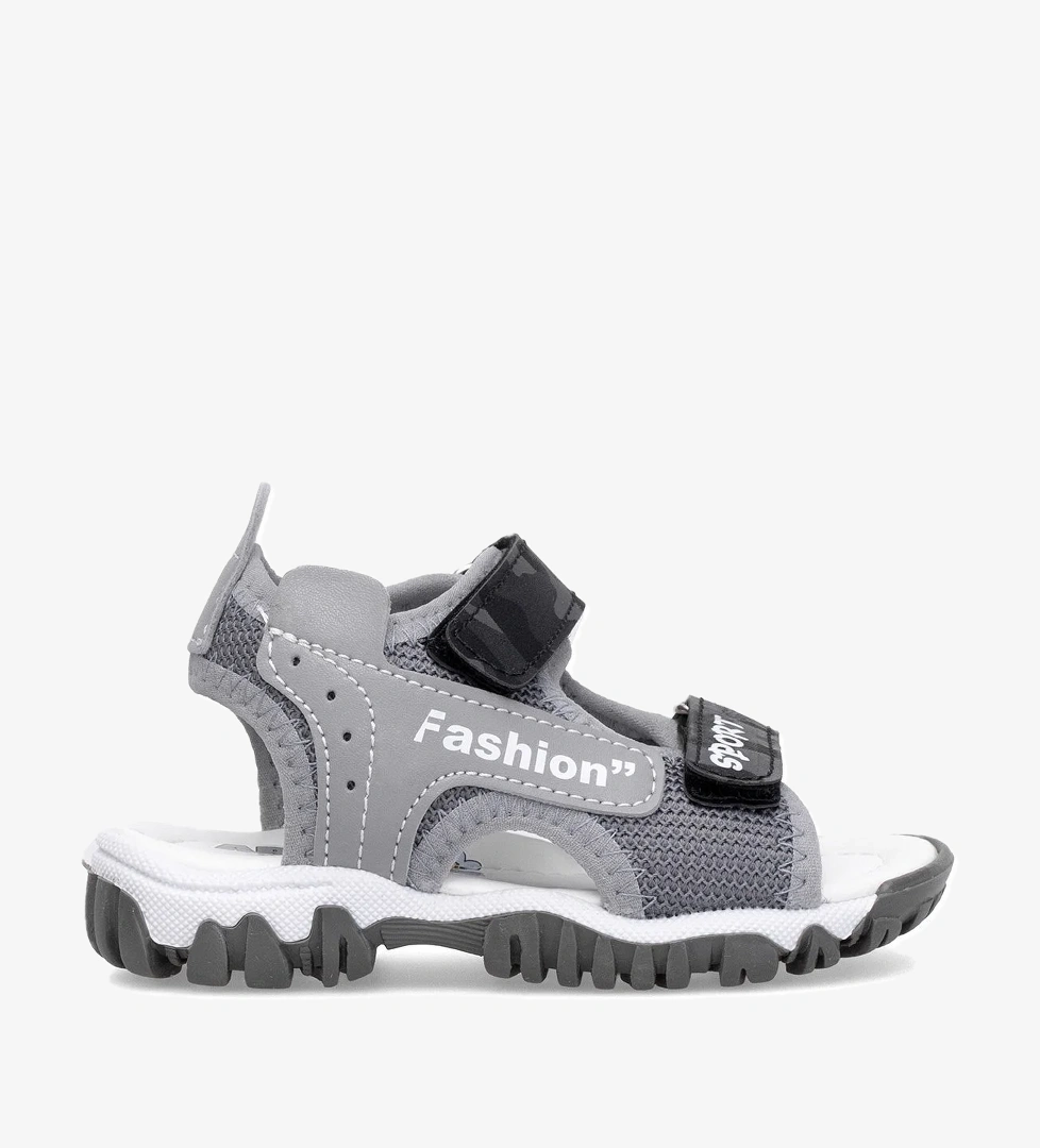 Ayakkabı Fuarı Elit ŞA-B-022-25Y Bebe Erkek Çocuk Düz Sandalet Gri model görseli