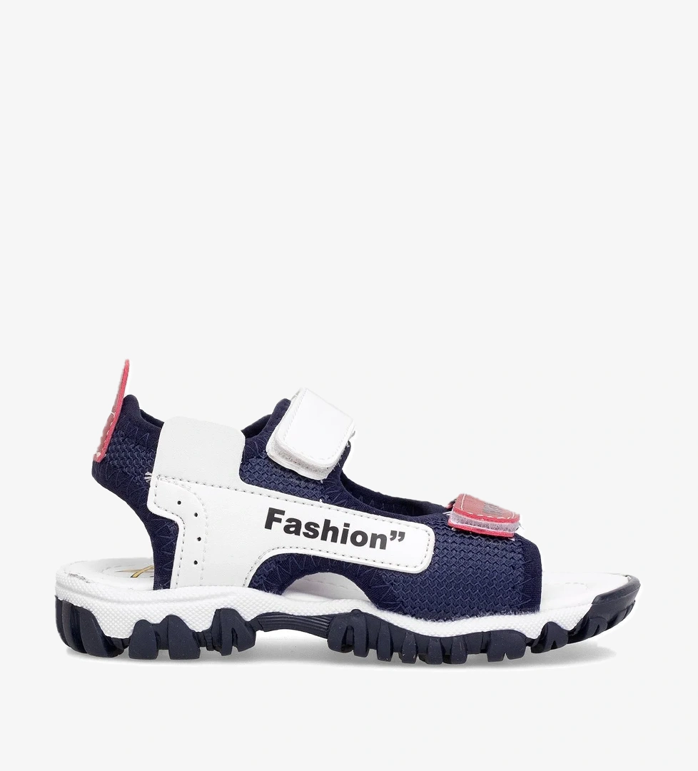 Elit ŞA-P-022-25Y Patik Erkek Çocuk Düz Sandalet Lacivert - Kırmızı - Görsel 1