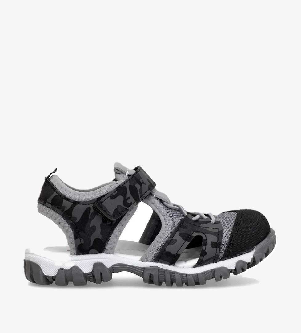 Elit ŞA-F-041-25Y Filet Erkek Çocuk Düz Sandalet Siyah