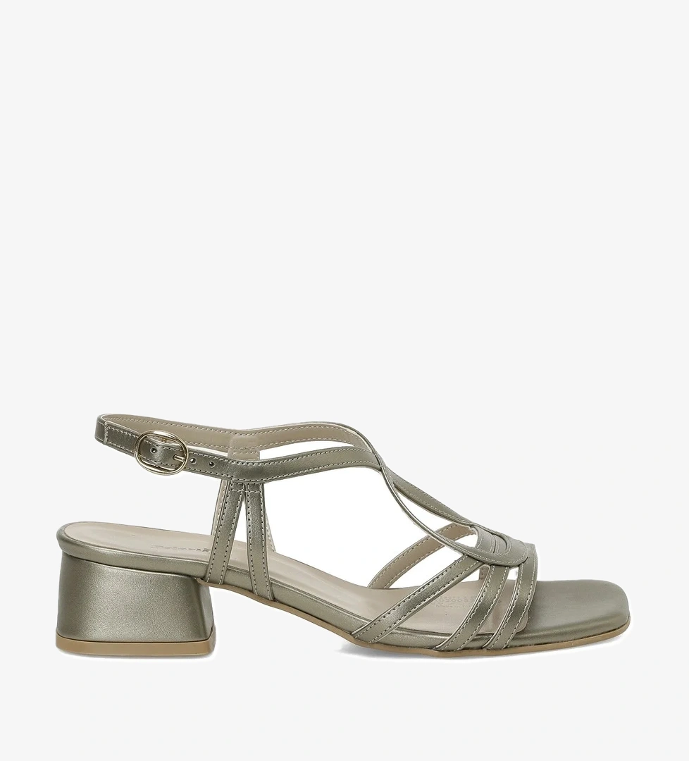 325077.Z 5FX Altın Kadın Topuklu Sandalet - Görsel 1