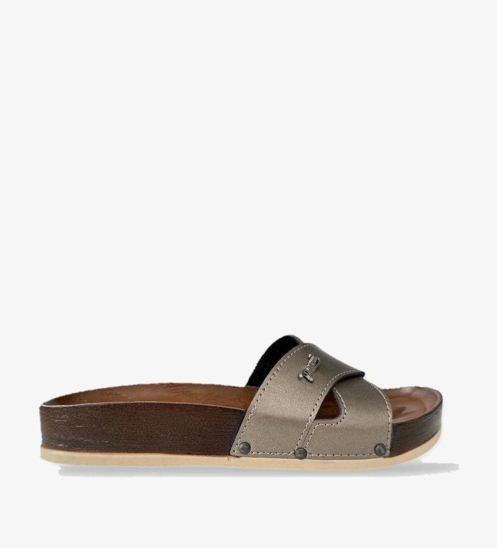 Kadın Günlük Terlik Çapraz Şık Ortopedik Yazlık Ev Plaj Tatil İş Terliği PLATİN