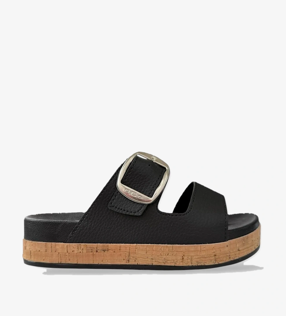 Kadın Günlük Terlik Kalın Taban Tokalı Rahat Şık Yazlık Ev Plaj Tatil Terliği SİYAH