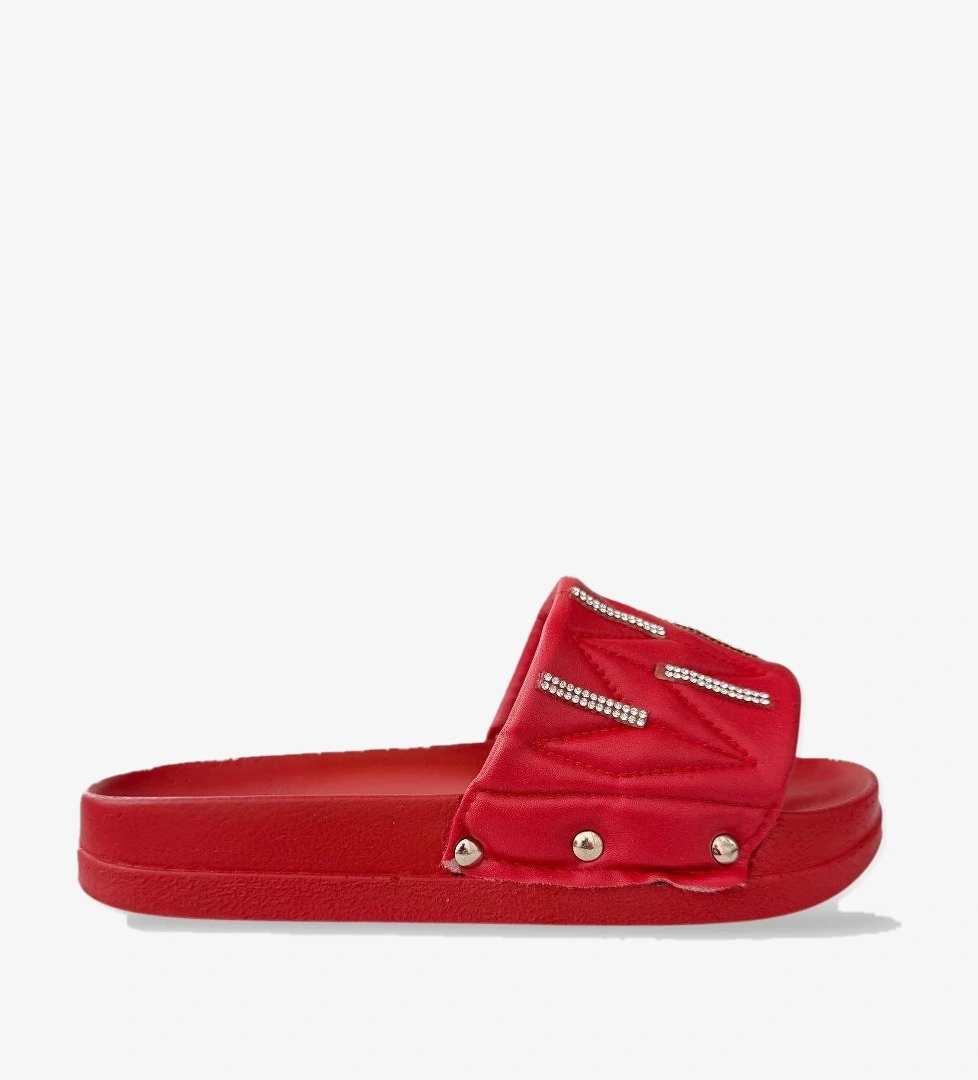 Kadın Günlük Terlik Yumuşak Hafif Taban Şık Ortopedik Yazlık Ev Plaj Tatil Terliği KIRMIZI