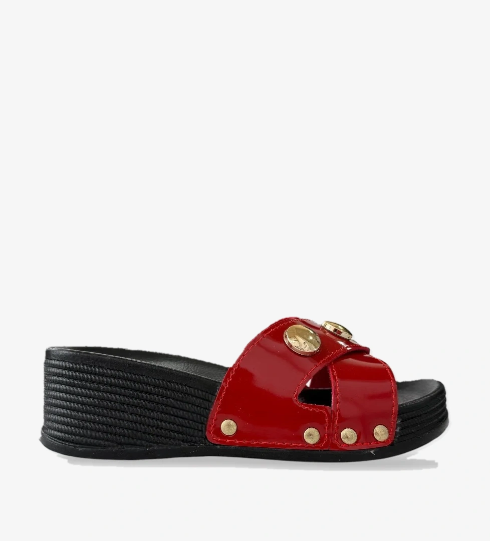 Kadın Günlük Terlik Şık Ortopedik Yazlık Ev Plaj Tatil İş Terliği KIRMIZI