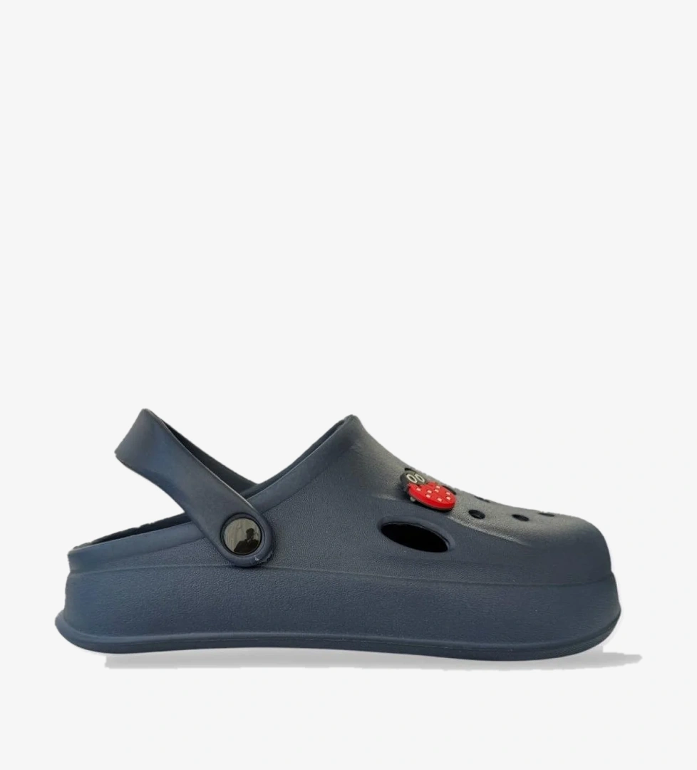 Kadın Comfort Uğur Böceği Tokalı Medikal Hemşire Sabo Terlik LACİVERT