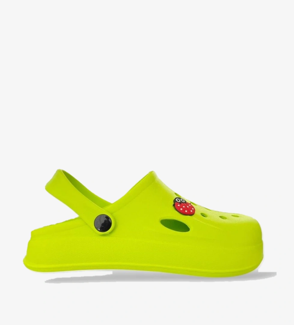 Kadın Comfort Uğur Böceği Tokalı Medikal Hemşire Sabo Terlik YEŞİL