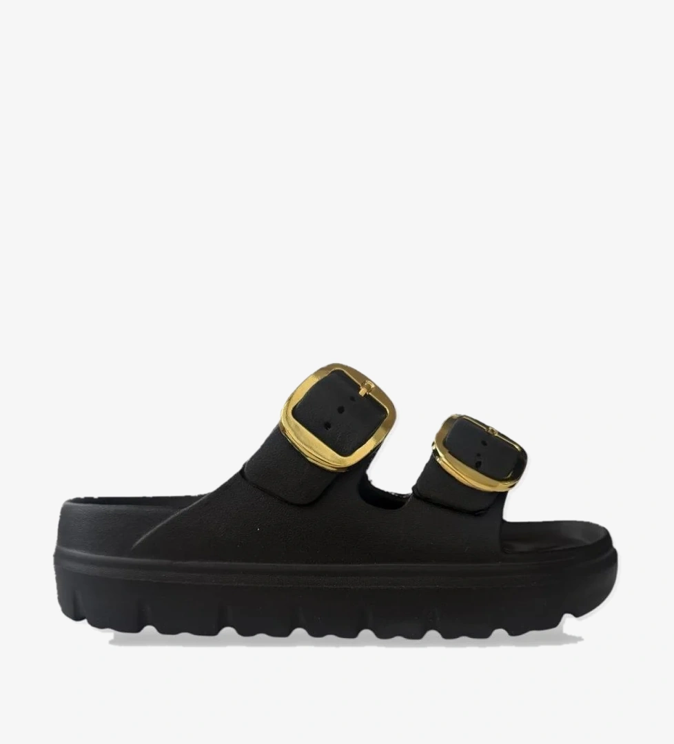 Liger Yüksek Taban Tokalı Şık Kadın Terlik model görseli