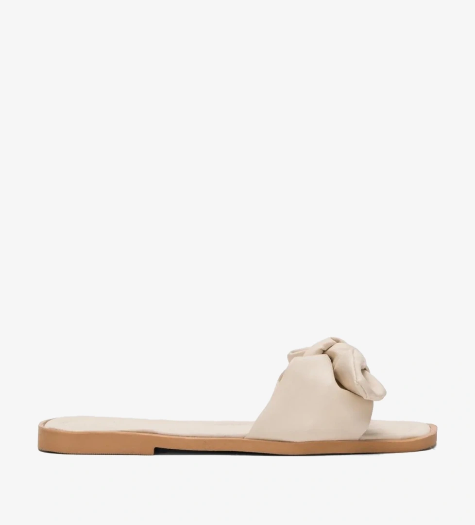 Kadın Fiyonklu Günlük YazlıkTerlik KREM