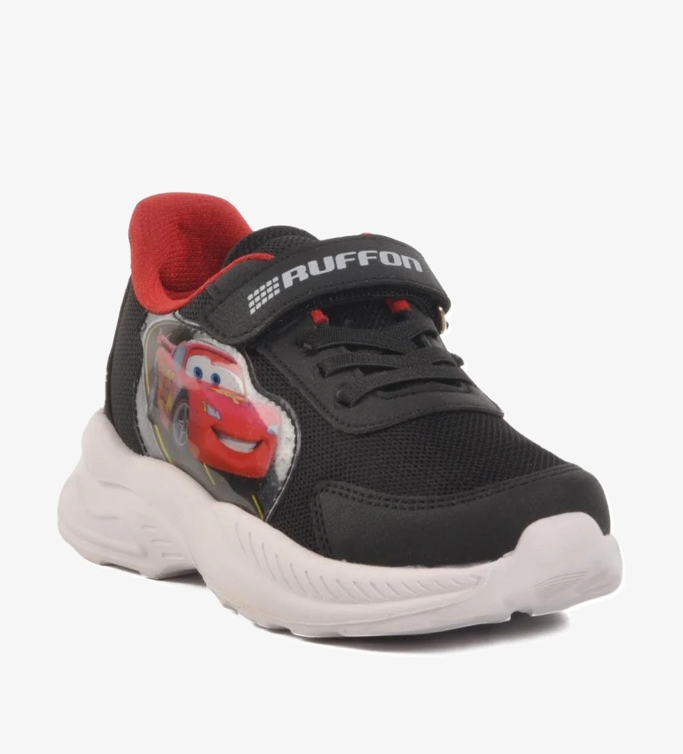 Siyah-Beyaz Tekstil Çocuk Spor Ayakkabı Ruffon 2340 F