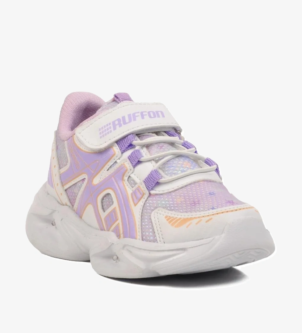 Beyaz-Lila Çocuk Spor Ayakkabı Ruffon 2351 P