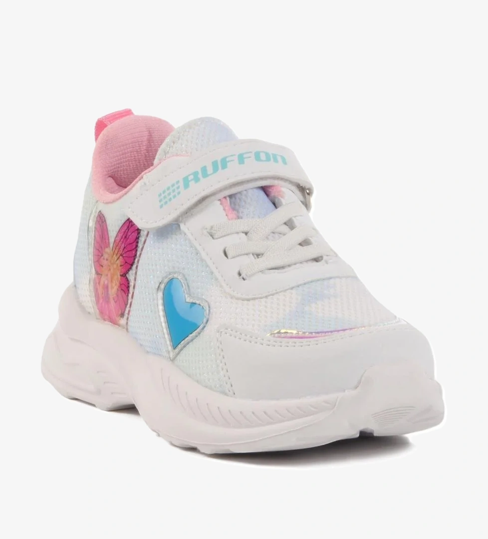 Beyaz-Bebe Mavisi Çocuk Spor Ayakkabı Ruffon 2340 F