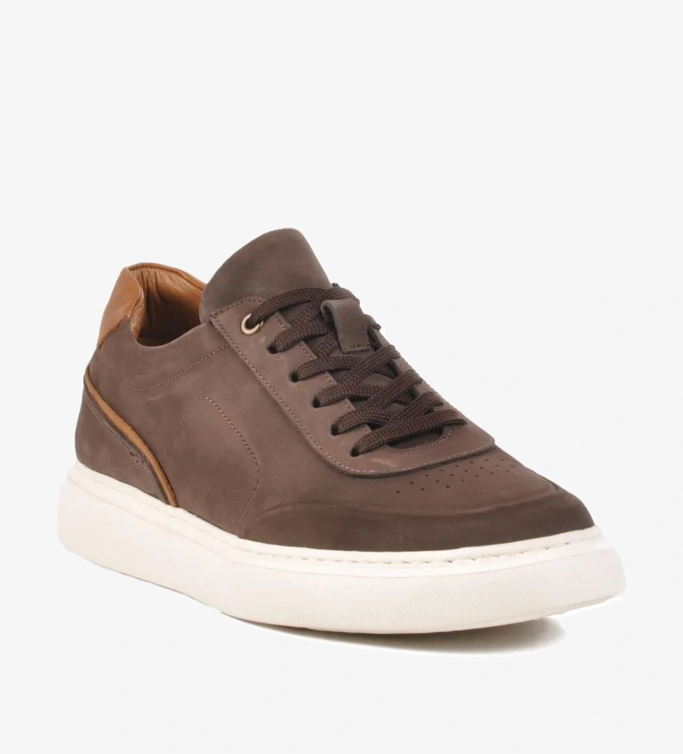 Walkway Radov 2558 M Siyah Kahve Nubuk Hakiki Deri Erkek Günlük Sneaker Ayakkabı model görseli