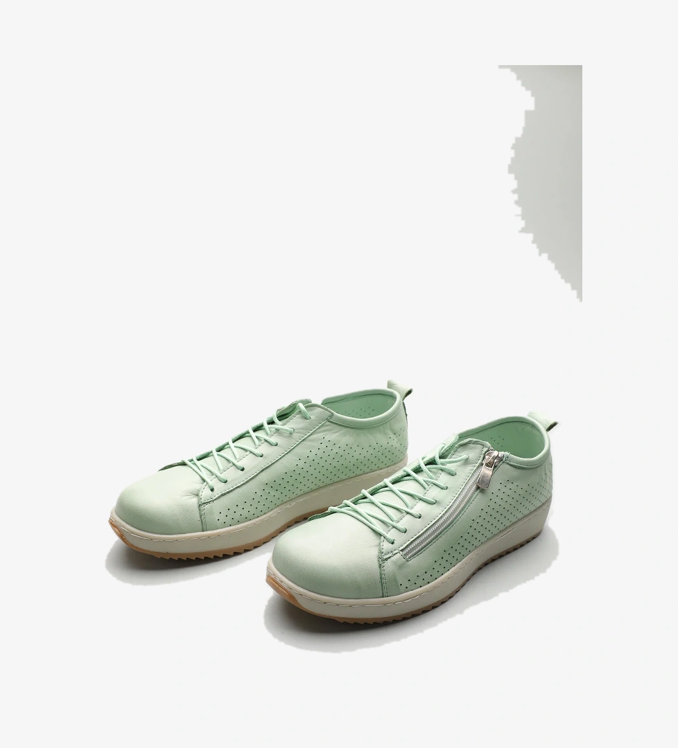 Gondol Hakiki Deri Günlük Rahat Fermuarlı Yazlık Ayakkabı zx.2402