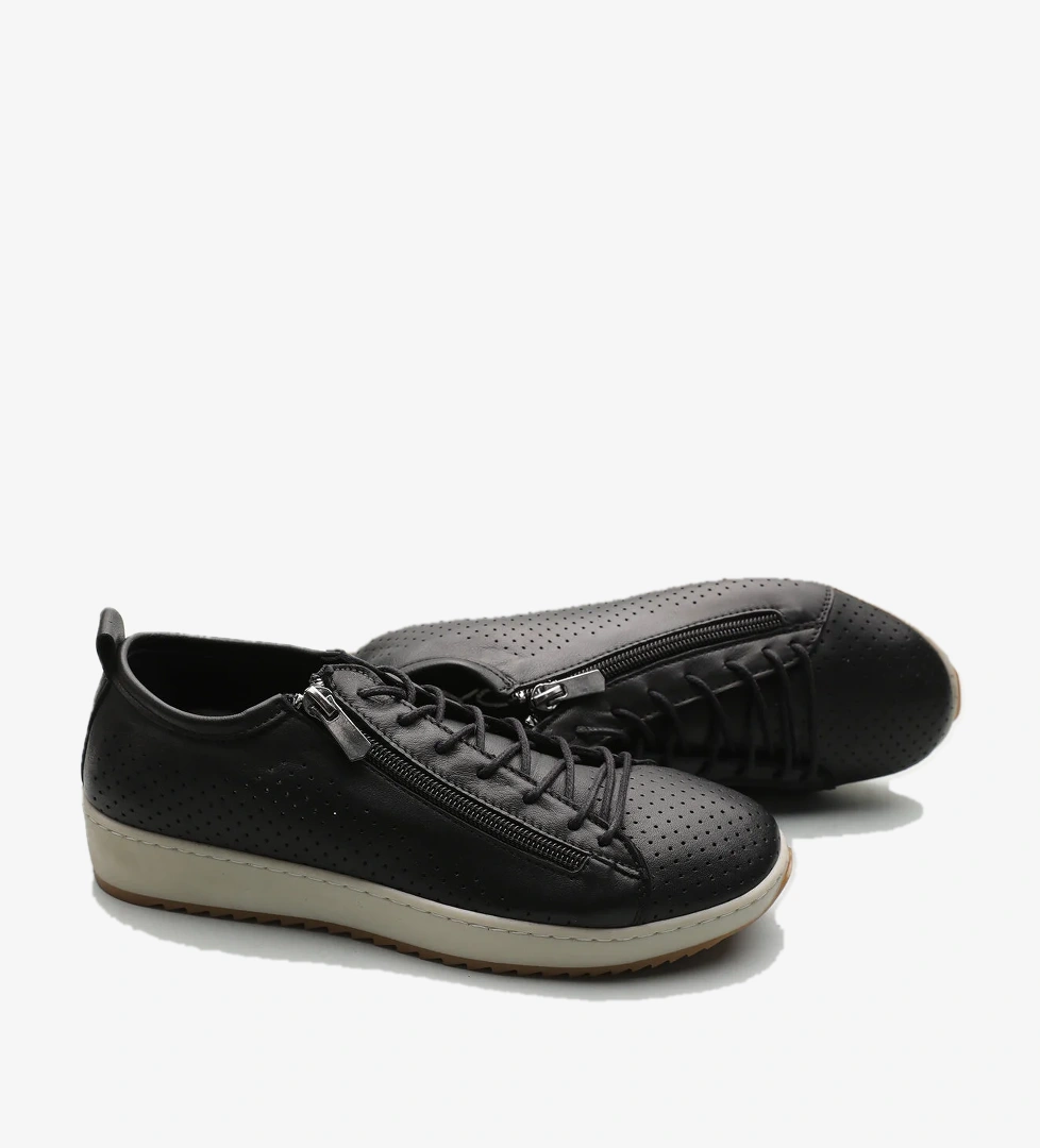 Gondol Hakiki Deri Günlük Rahat Fermuarlı Yazlık Ayakkabı zx.2402