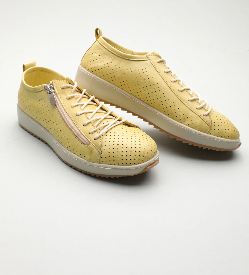 Gondol Hakiki Deri Günlük Rahat Fermuarlı Yazlık Ayakkabı zx.2403