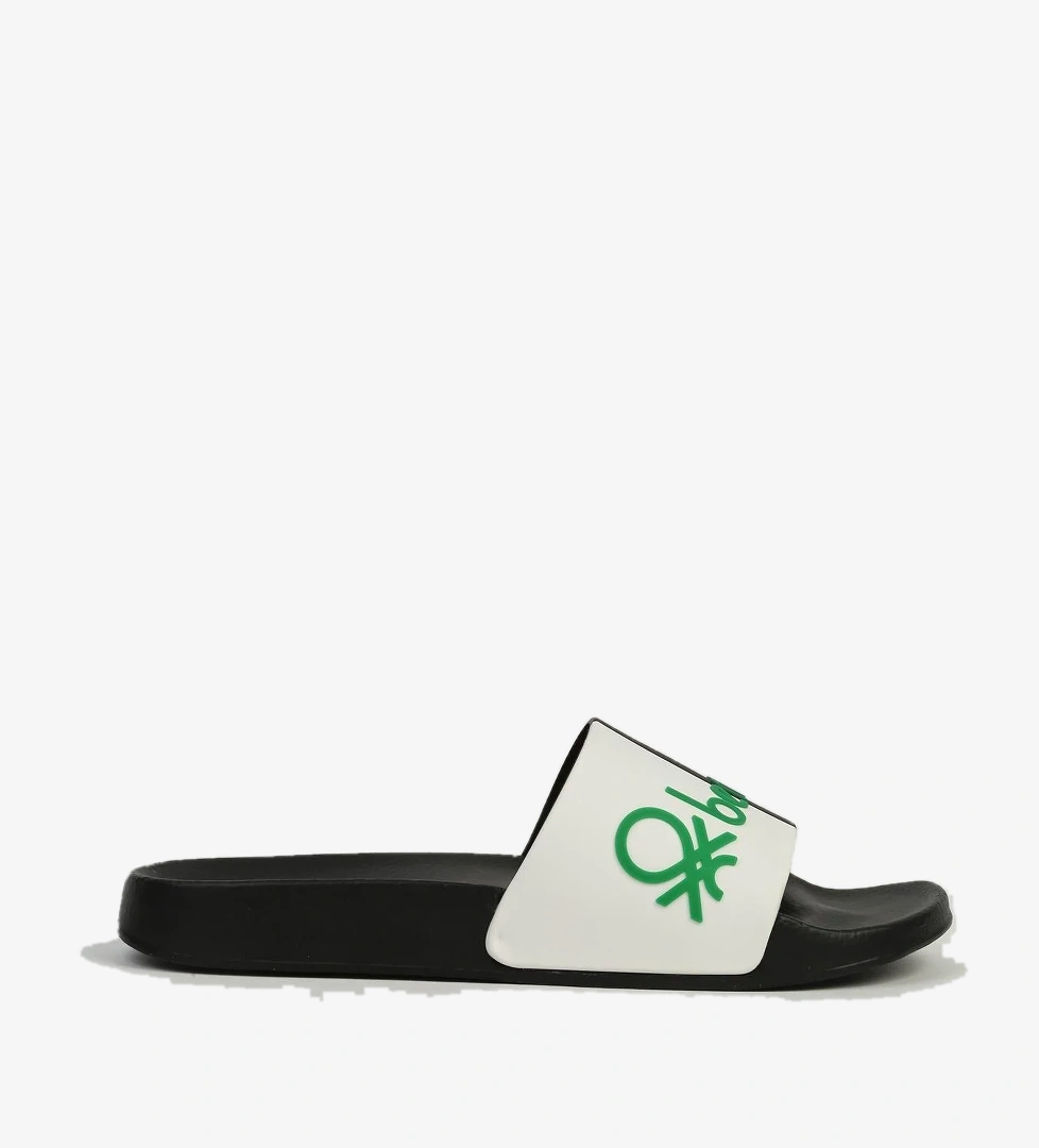 Benetton Siyah Beyaz Erkek Terlik BN-1427 model görseli