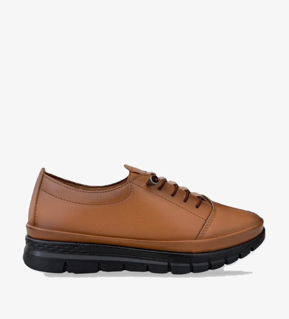 Ortopedik Ultra Rahat Günlük Kadın Ayakkabı TABA - Görsel 1