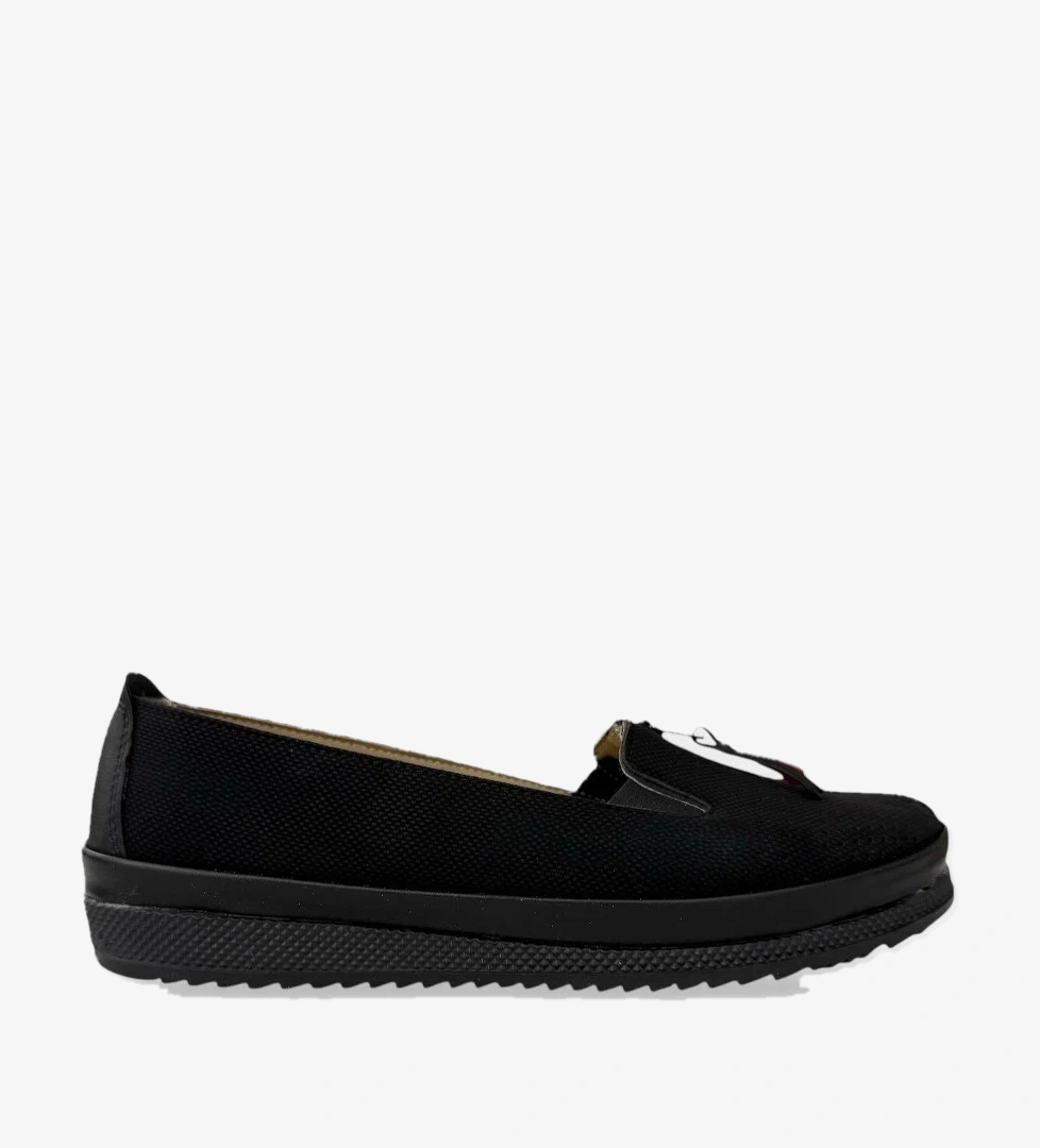 Kadın Ortopedik Fermuar Detay Comfort Mevsimlik Ayakkabı SİYAH