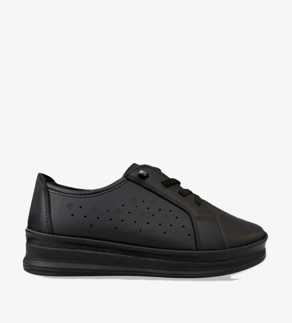 Kadın Ortopedik Comfort Günlük Ayakkabı SİYAH - BEJ