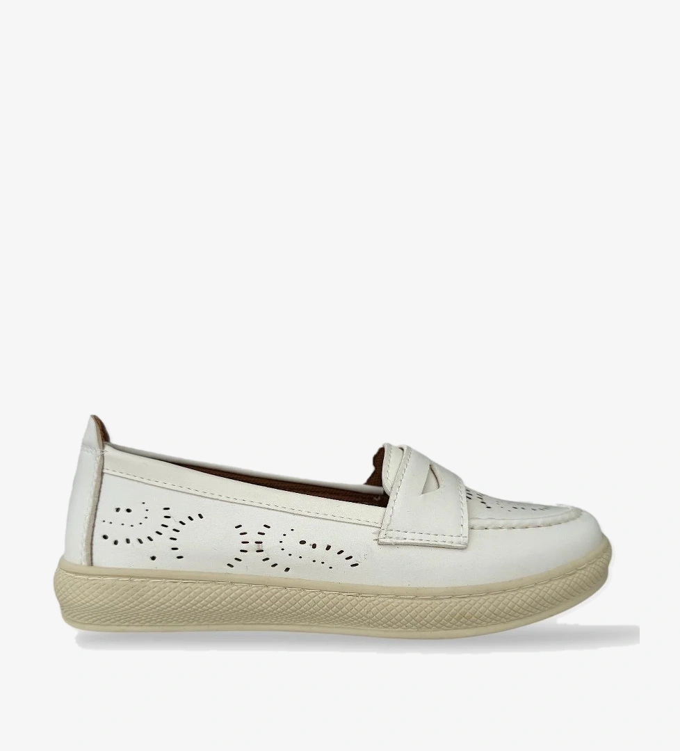 Kadın Ortopedik Yumuşak Comfort Casual Ayakkabı BEYAZ