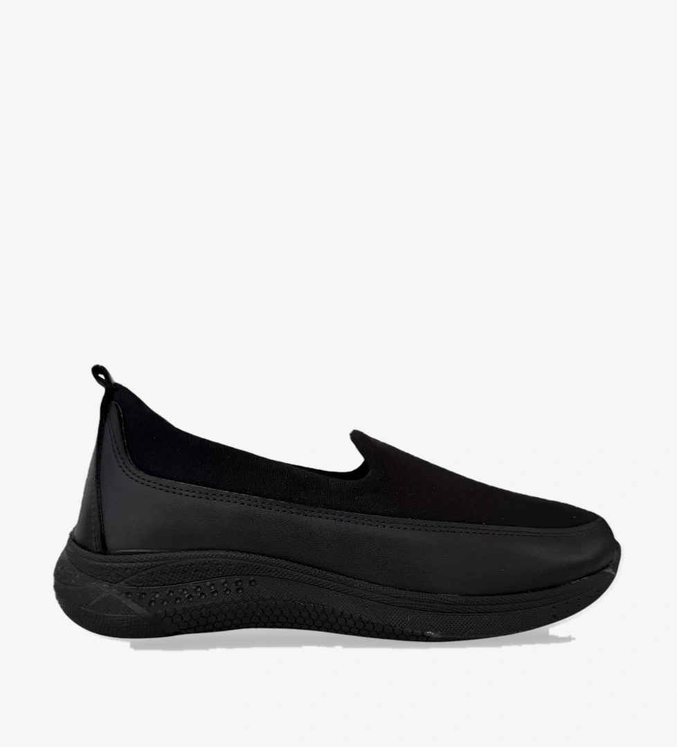 Liger Kadın Günlük Hafif Mevsimlik Rahat Ortopedik Casual Ayakkabı Si̇yah - Gümüş model görseli