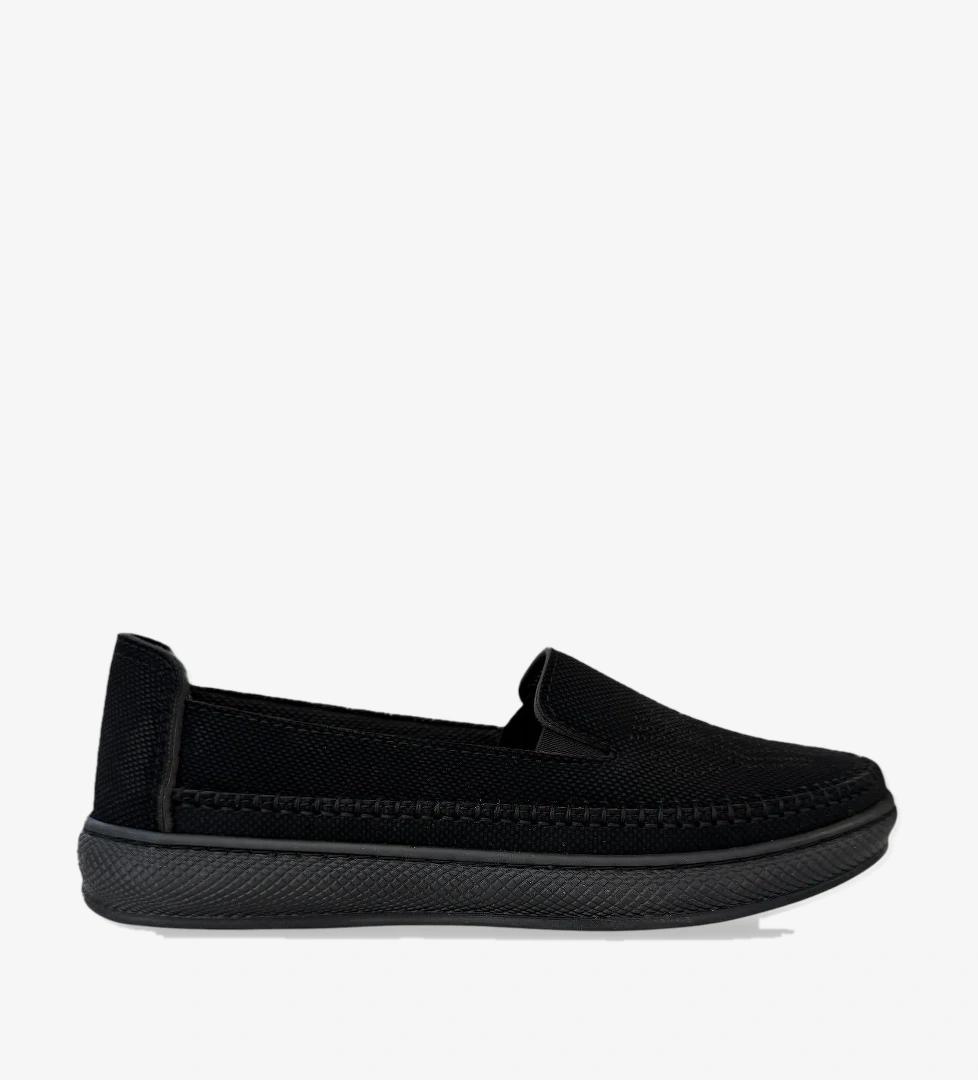 Kadın Günlük Hafif Mevsimlik Rahat Ortopedik Casual Ayakkabı SİYAH - KREM - Görsel 1