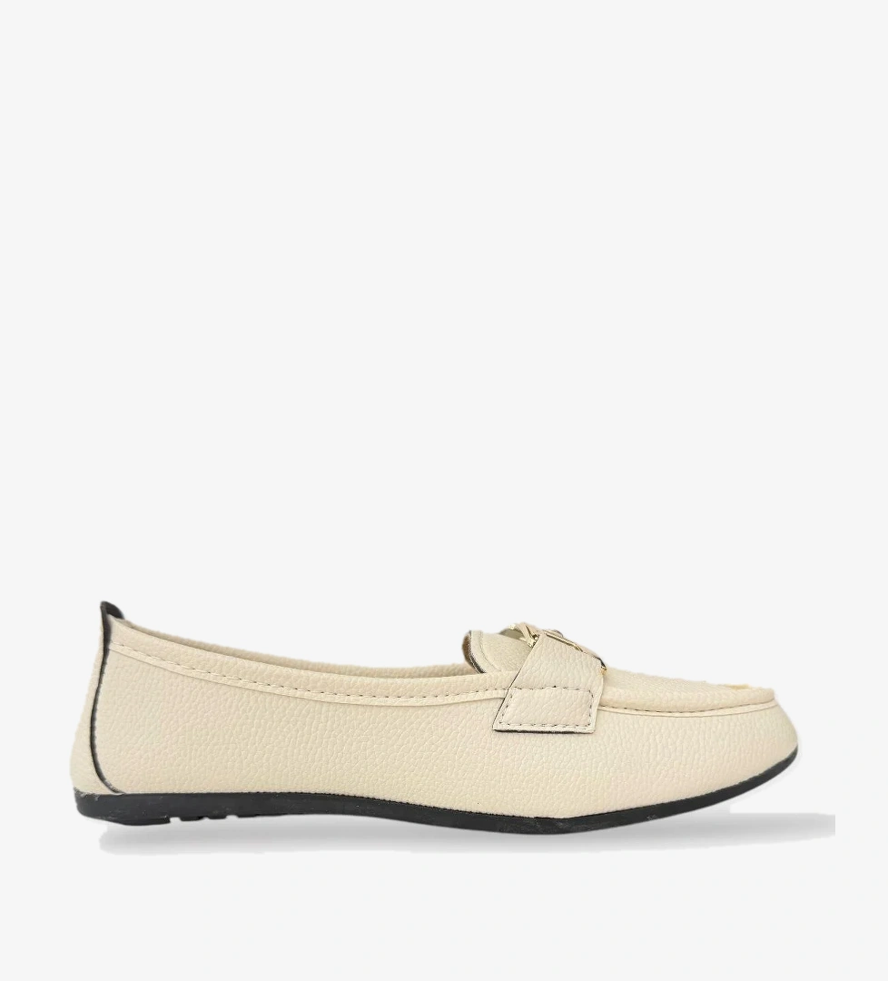 Kadın Tokalı Babet Ayakkabı BEJ