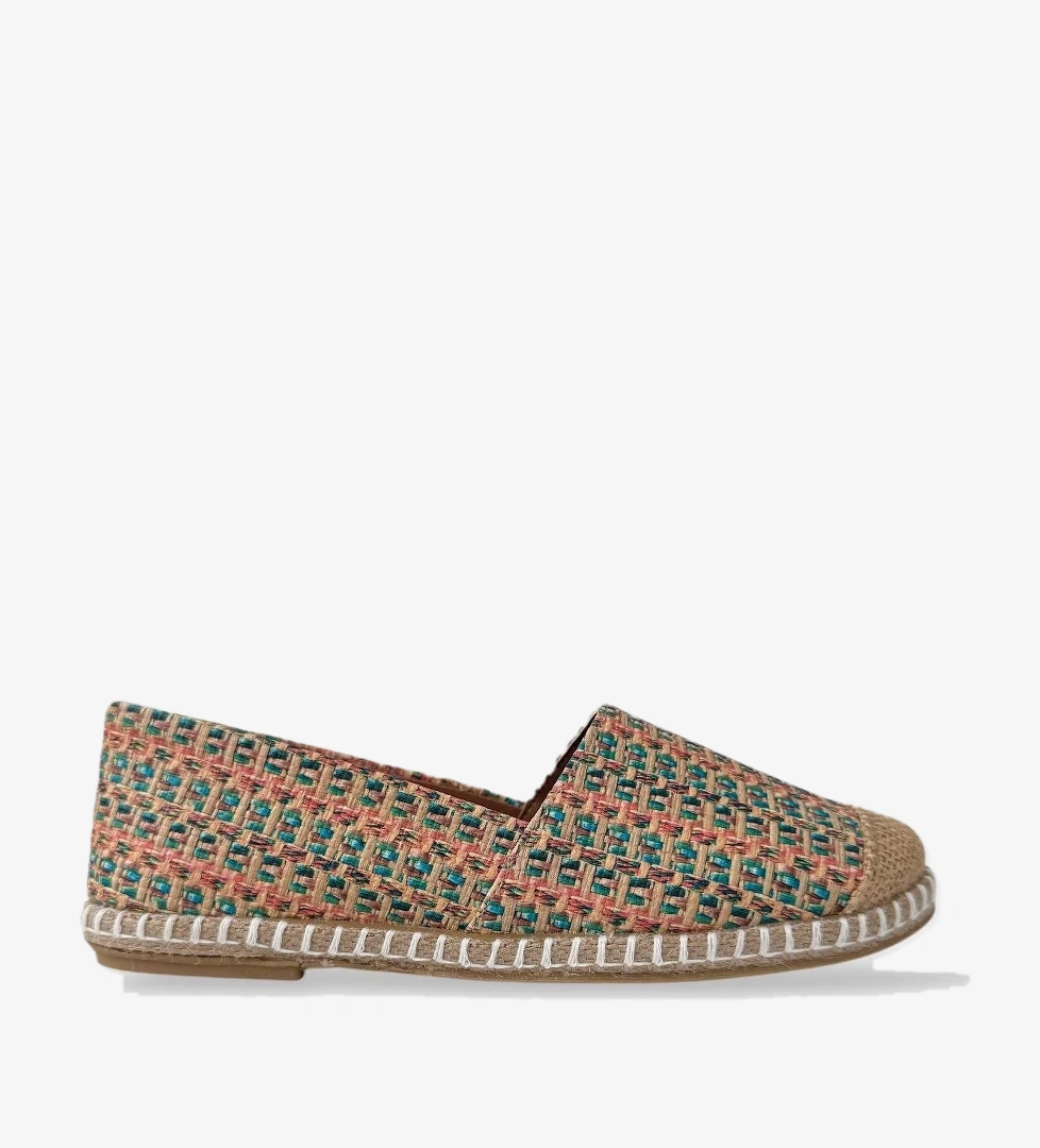 Kadın Espadril Desenli Babet Ayakkabı BEJ