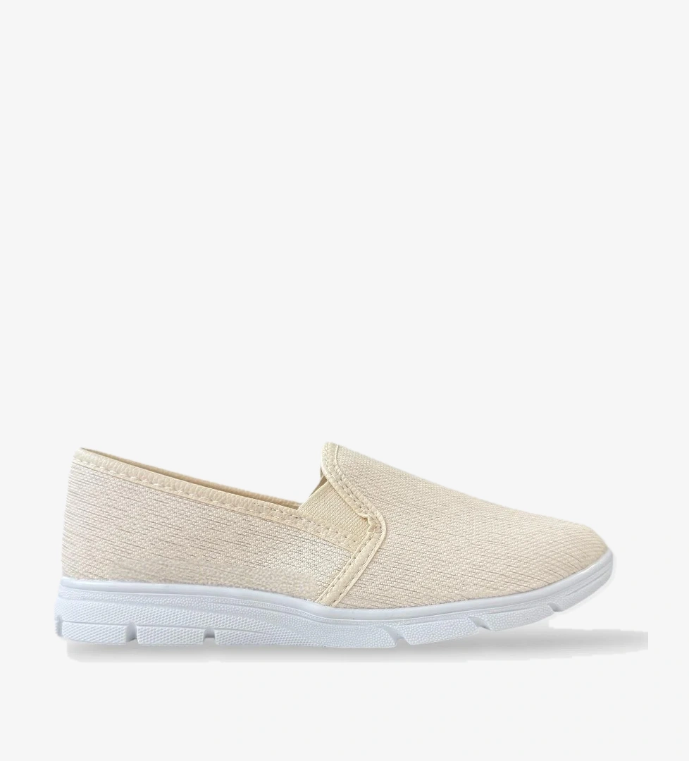 Kadın Silinebilir Babet Ayakkabı KREM