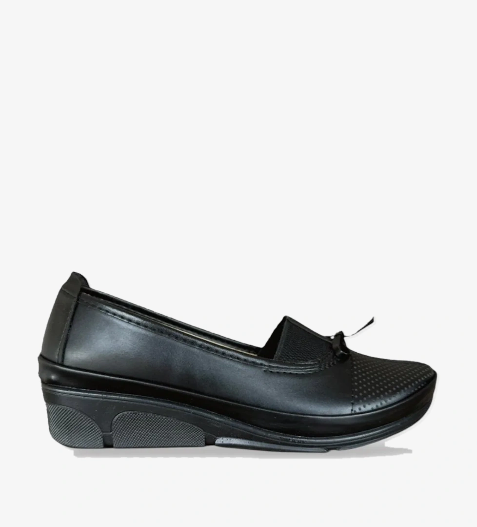 Liger Kadın Ortopedik Babet Anne Ayakkabısı Hafif Kaydırmaz Taban SİYAH model görseli