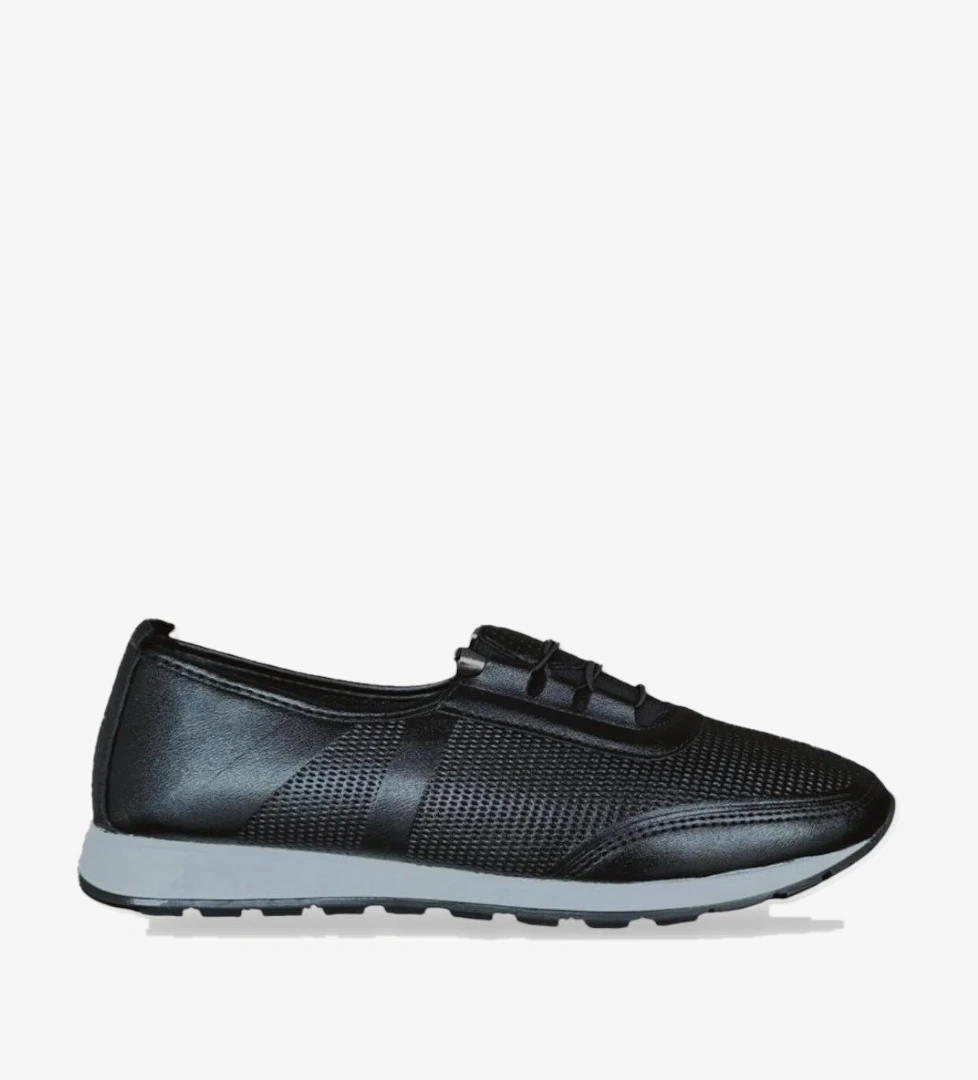 Ortopedik Nefes Alır Yumuşak Günlük Babet Ayakkabı SİYAH