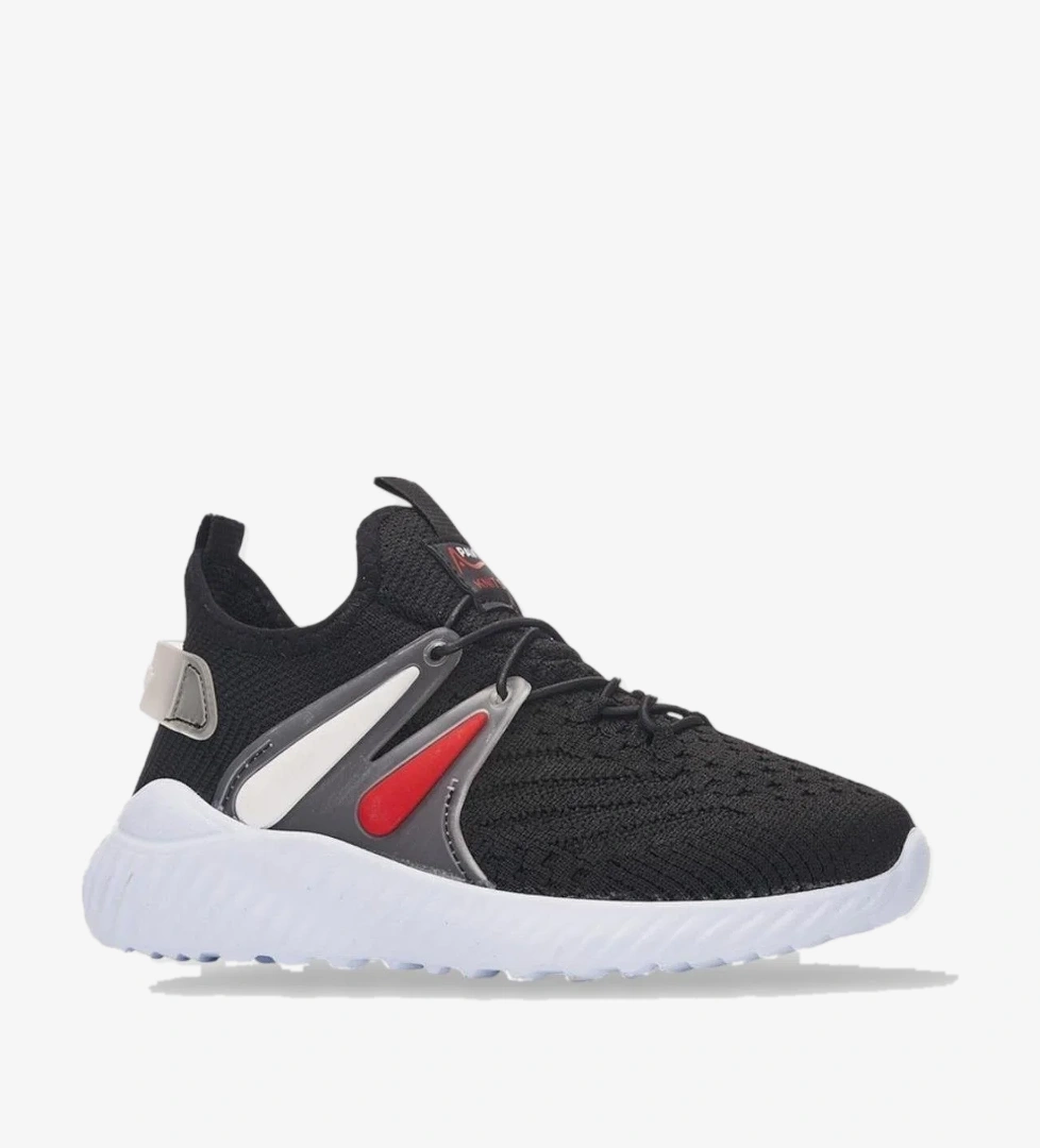 Çocuk Triko Comfort Spor Ayakkabı SİYAH - BEYAZ - Görsel 1