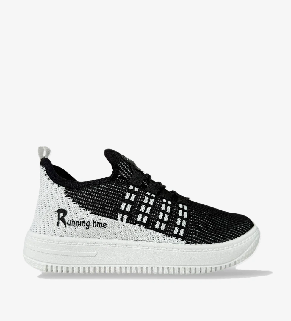 Çocuk Triko Akıllı Bağcık Aqua Spor Ayakkabı SİYAH