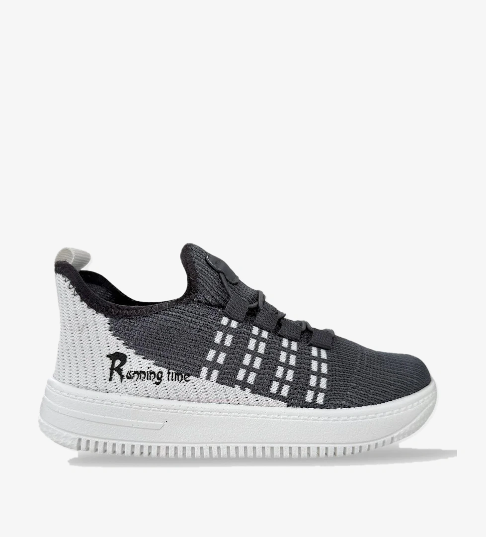 Çocuk Triko Akıllı Bağcık Aqua Spor Ayakkabı FÜME