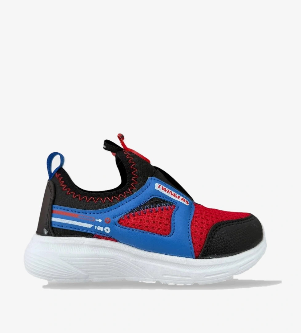 Çocuk Airfile Hafif Taban Kreş Ev Okul Spor Ayakkabı SİYAH - KIRMIZI