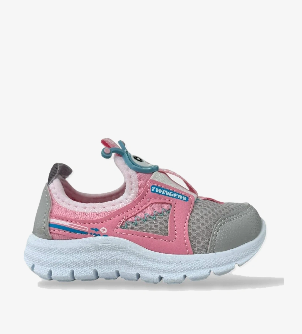 Çocuk Airfile Hafif Taban Kreş Ev Okul Bebe Spor Ayakkabısı GRİ - PUDRA