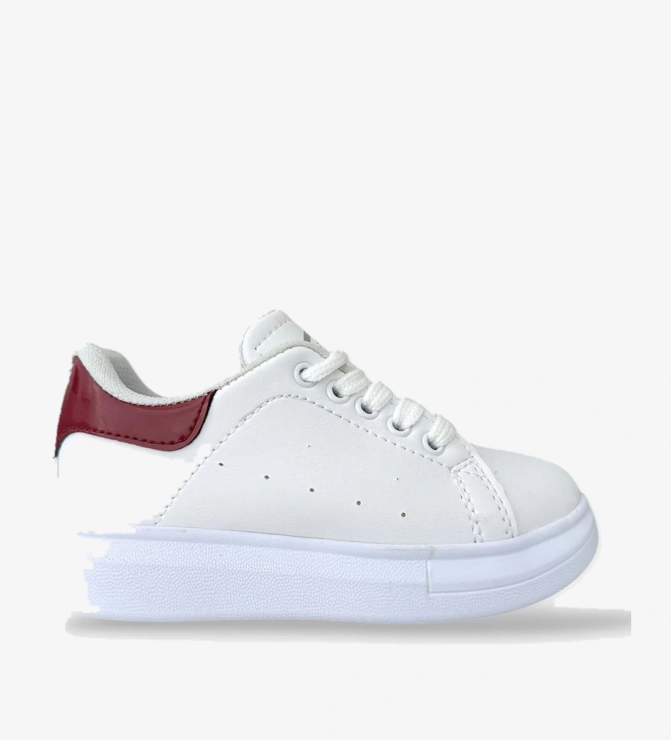 Çocuk Bağcıklı Anatomik Comfort Taban Spor Ayakkabı BEYAZ