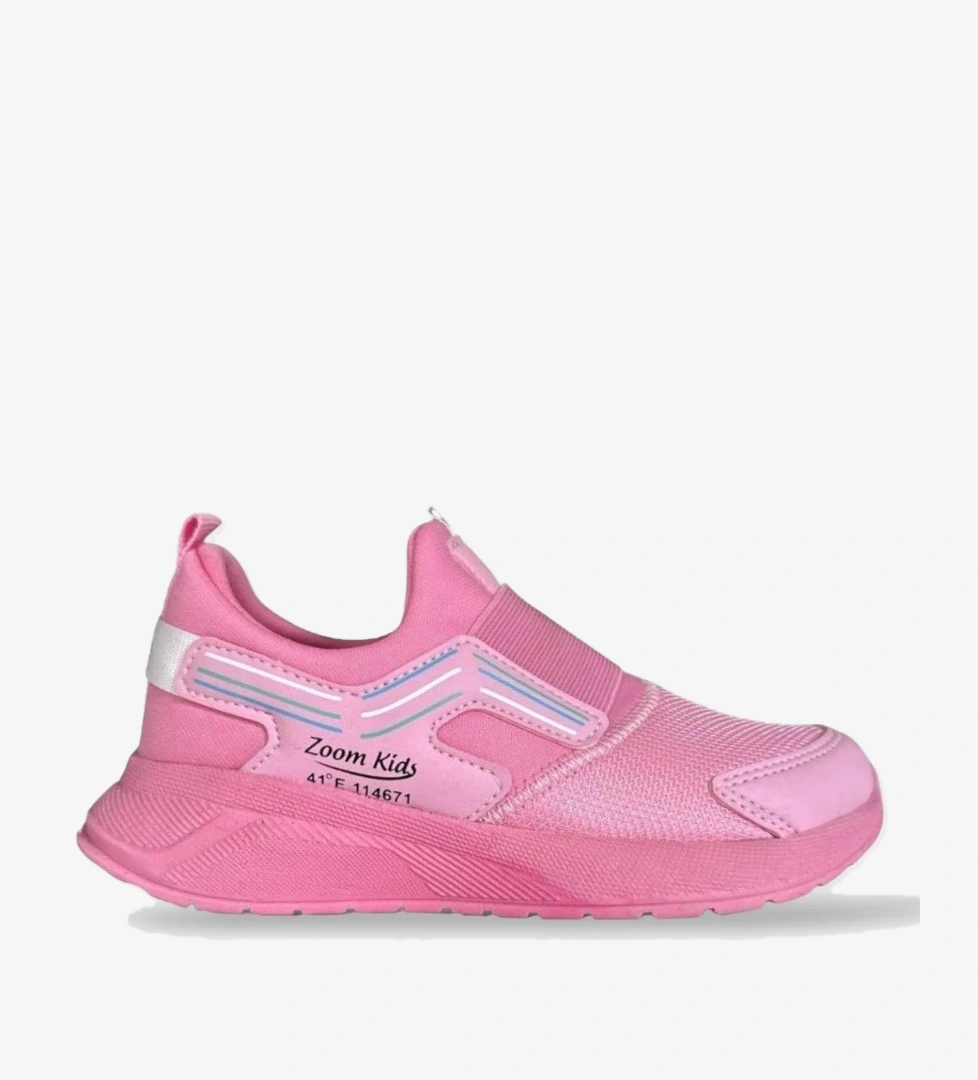 Çocuk Lastikli Spor Ayakkabı PEMBE - Görsel 1