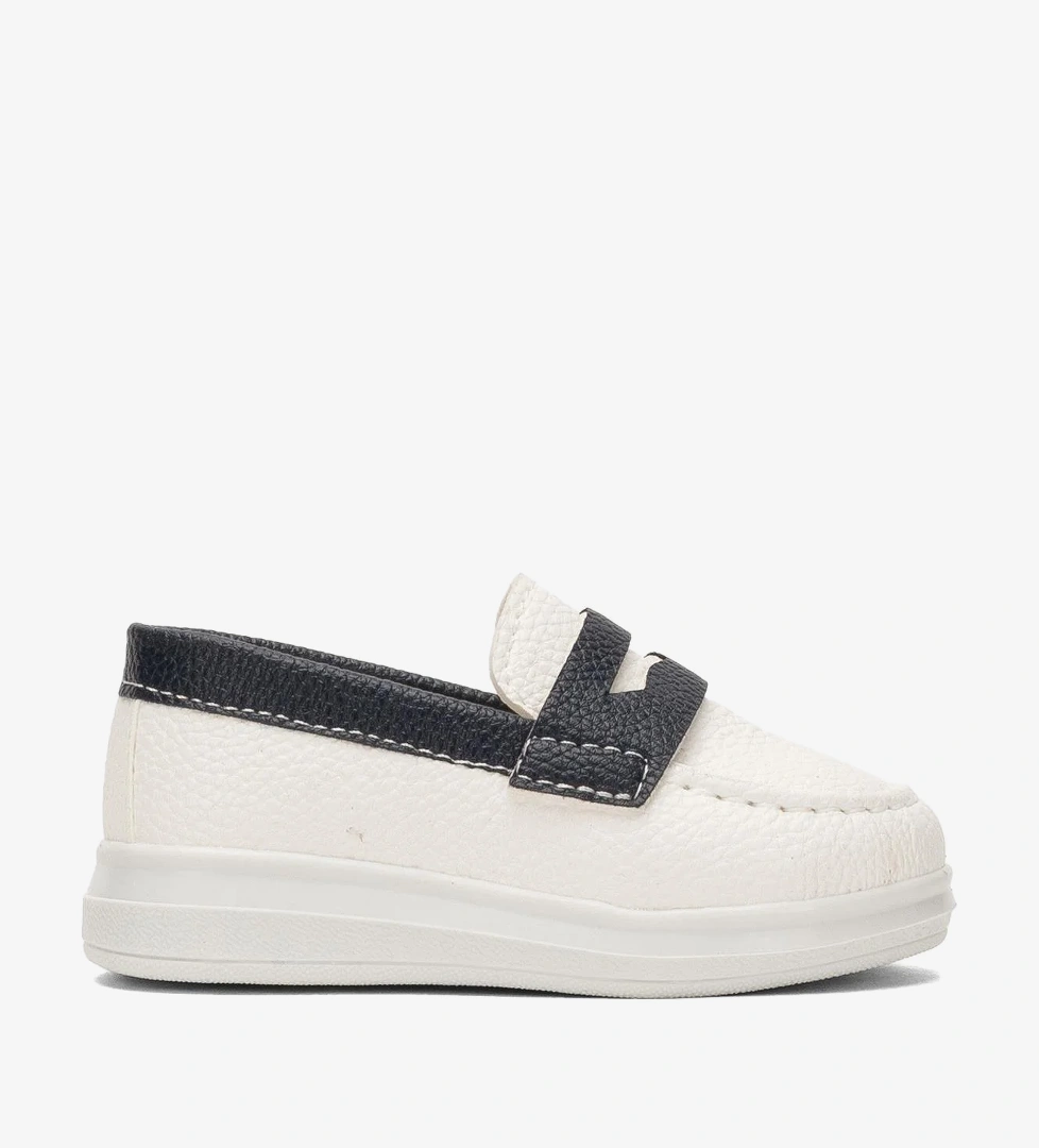 Erkek Okul Tören Düğün Sünnet Çocuk Ayakkabısı BEYAZ - LACİVERT - Görsel 1