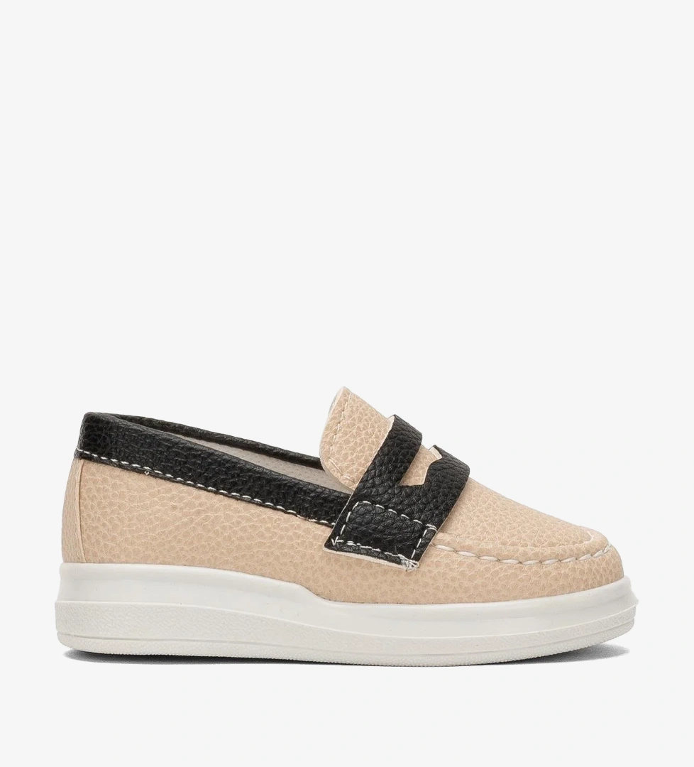 Erkek Okul Tören Düğün Sünnet Çocuk Ayakkabısı BEJ - LACİVERT