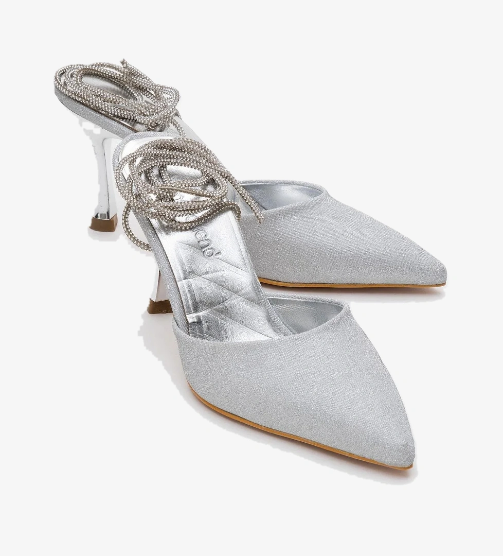 Ccway Kadın Topuklu Ayakkabı GÜMÜŞ KUMSİM model görseli