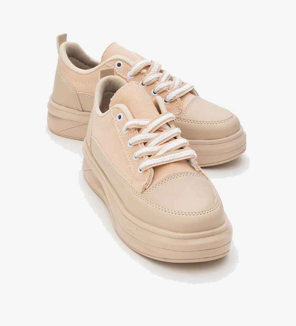 Kadın Anorak Spor Ayakkabı BEJ - Görsel 1