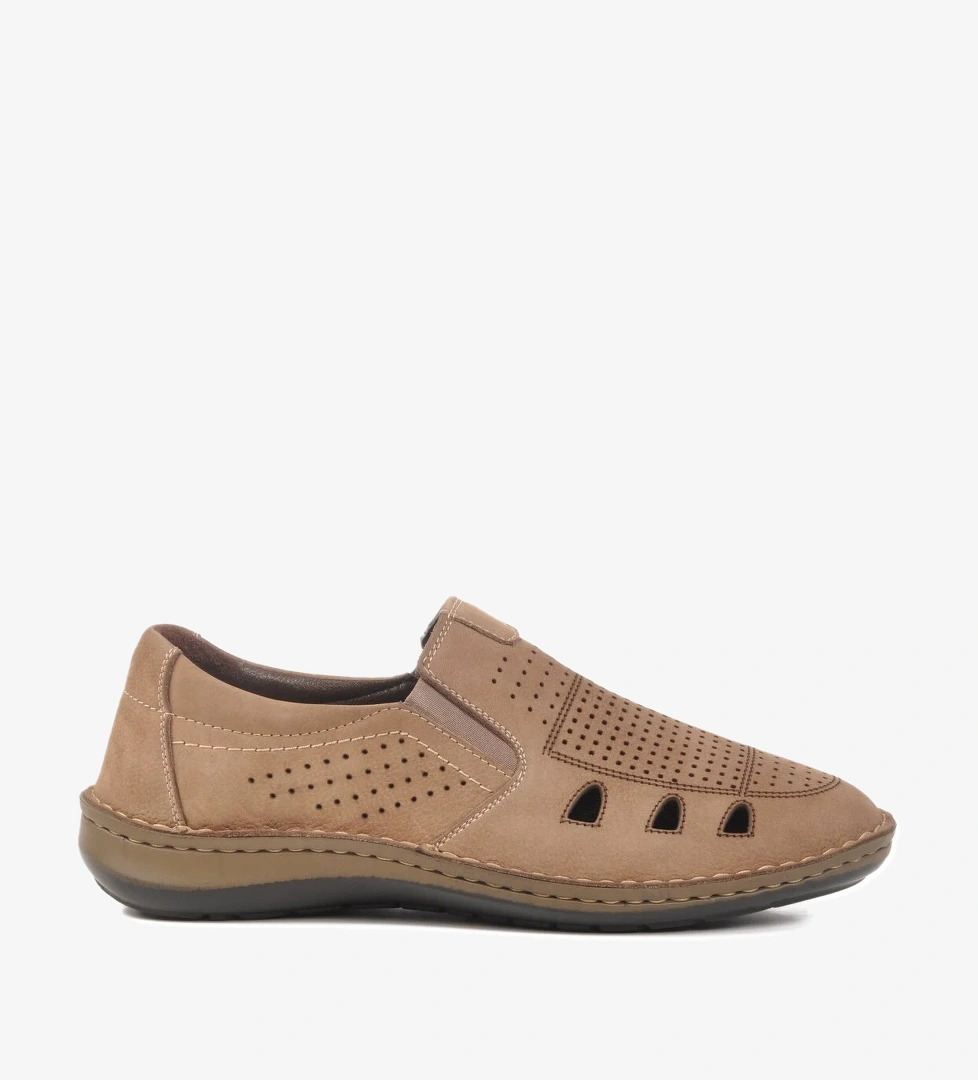 Ayakmod Toprak Nubuk Hakiki Deri Ortopedik Erkek Casual Ayakkabı 4y0026 M model görseli