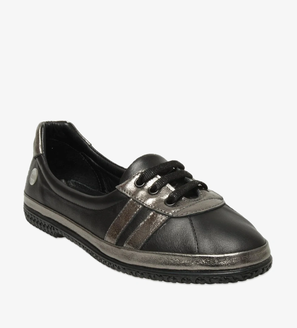 D25Ya-715 Günlük Siyah Kadın Babet