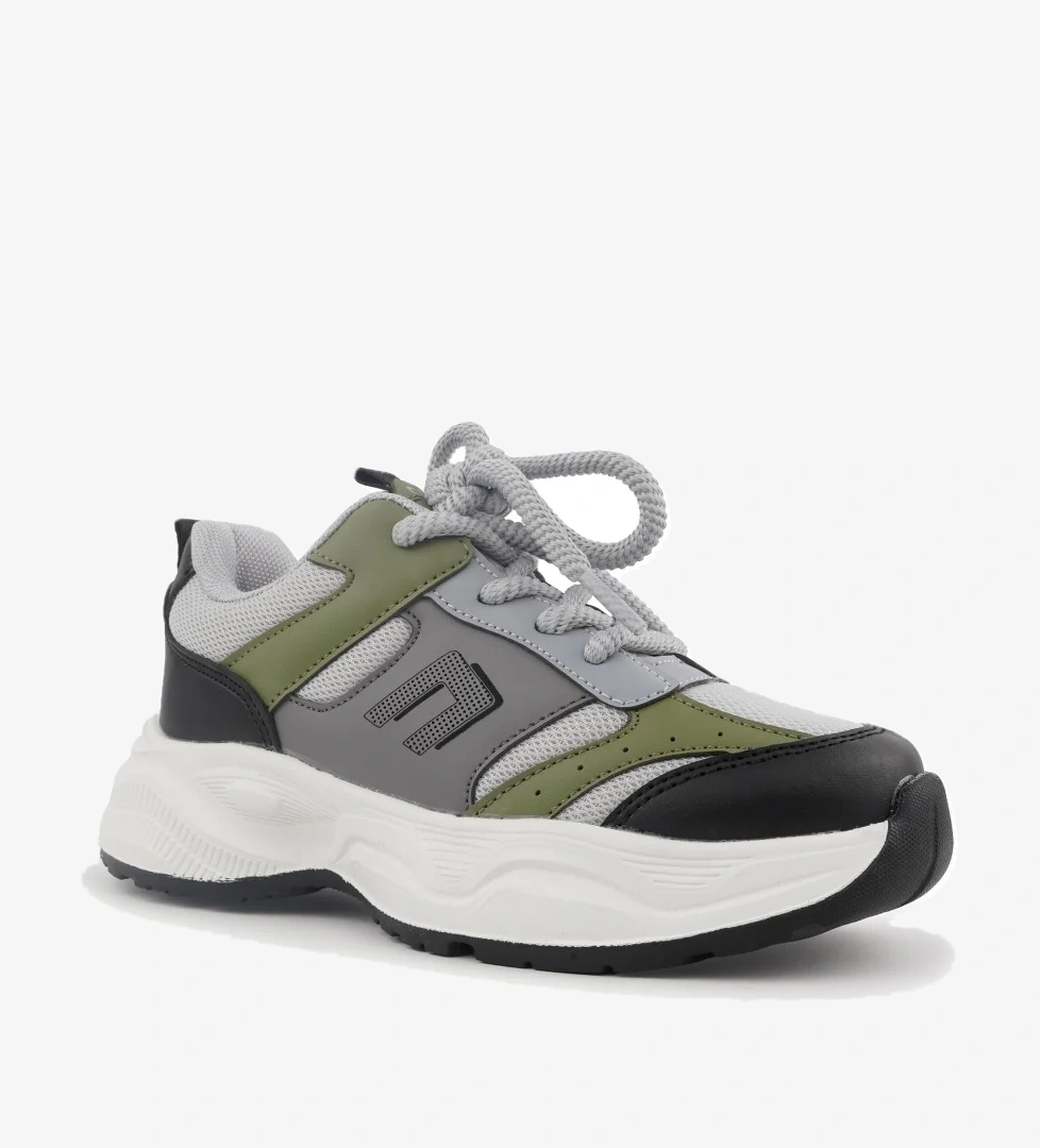 Birian Bağcık Görünümlü Cırt Cırtlı Sneaker Ortopedik Çocuk Spor Ayakkabı