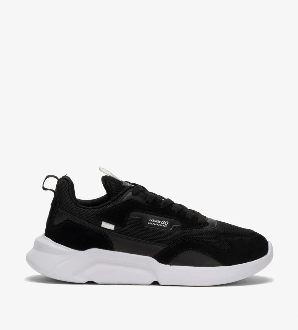 Erkek Günlük Rahat Yürüyüş Spor Ayakkabı SİYAH - BEYAZ