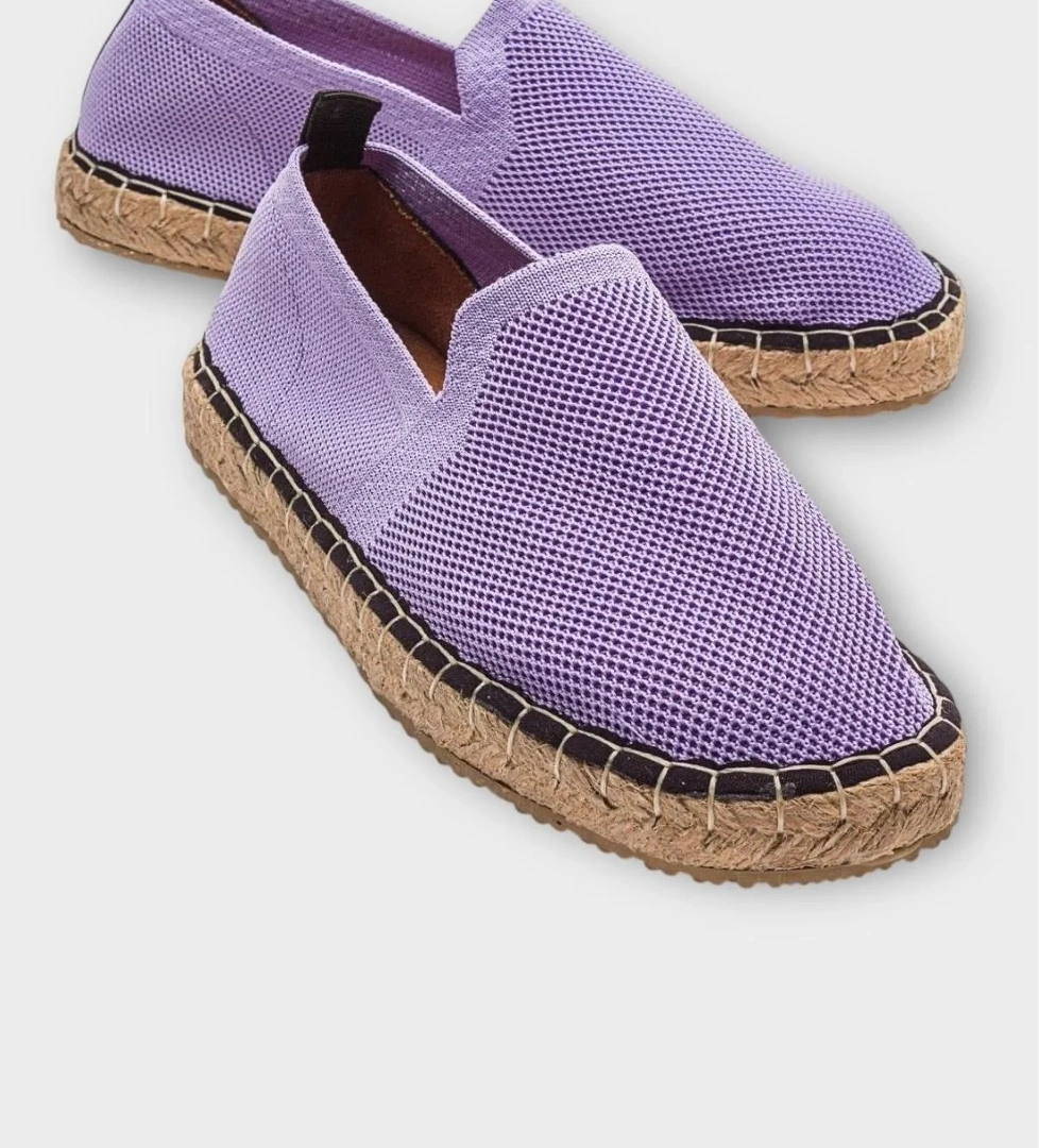 Unisex El Yapımı Triko Espadril Lila - Görsel 1